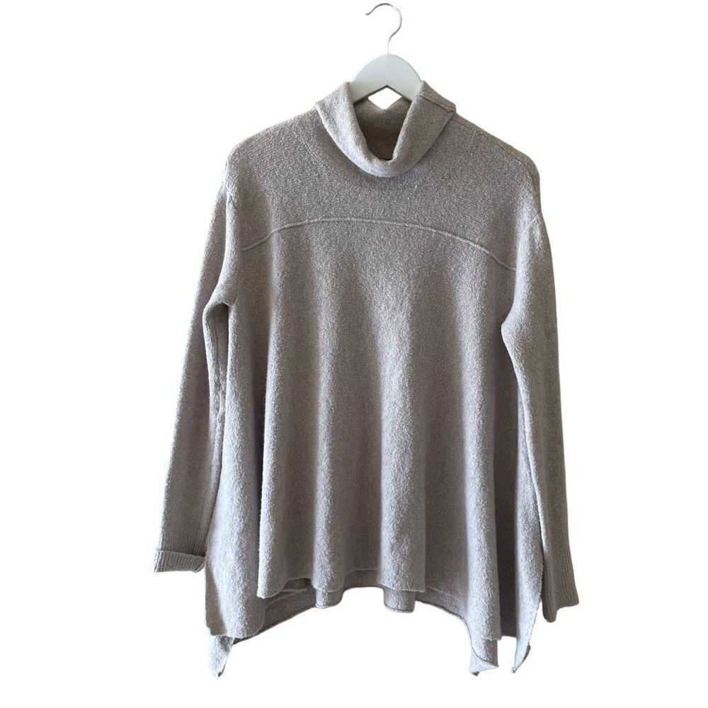 Free People Cream Turtleneck Sweater